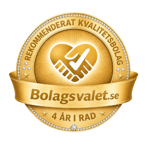 Bolagsvalet.se sigill i guld – kvalitetsbolag 4 år i rad