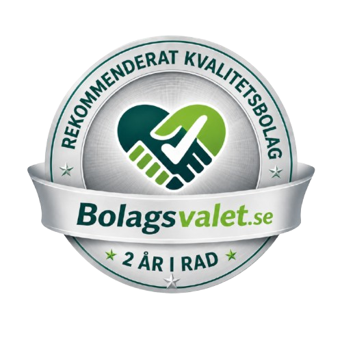 Bolagsvalet.se silversigill – kvalitetsbolag 2 år i rad